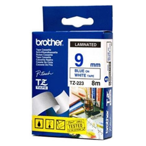 Brother | 223 | Laminated tape | Thermal | Blue on white | Roll (0.9 cm x 8 m)